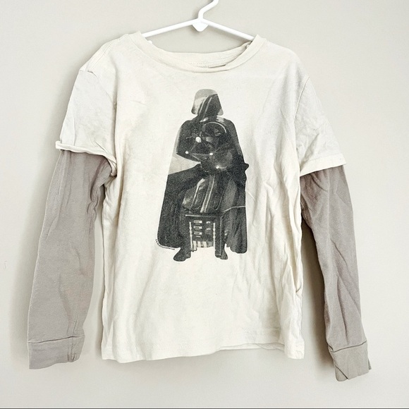 GAP Junk Food Collaboration Star Wars Darth Vader Long Sleeved Tee Small 6-7 - Picture 1 of 8